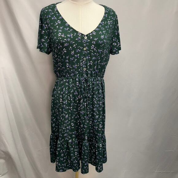 Gilli Green and Blue Floral Dress Womens M New Spring Summer Style#D17155H - Picture 3 of 16